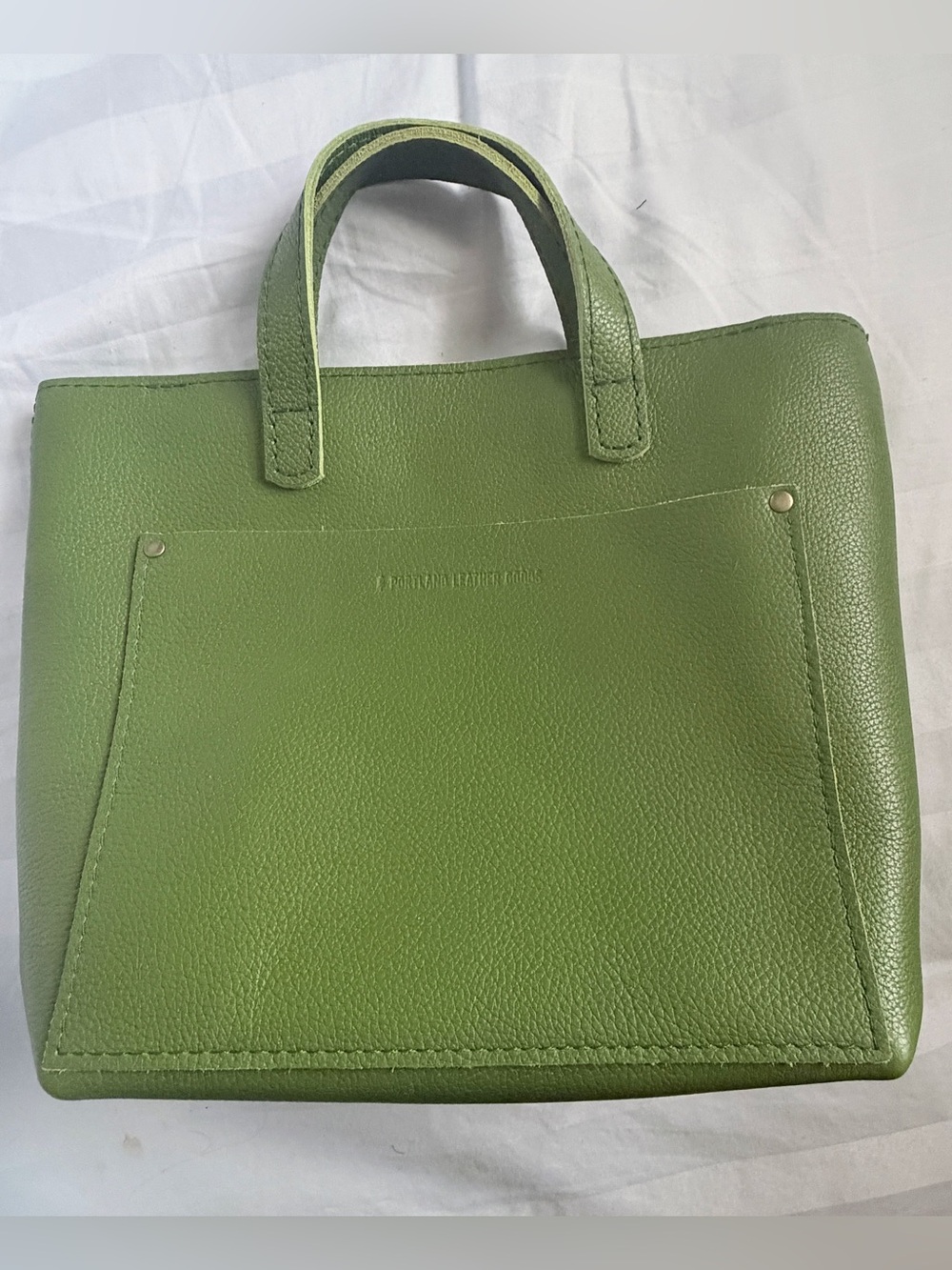 Portland Leather Manis Color, Pebbled Leather, Mini CB, Zippered Tote! Brand New